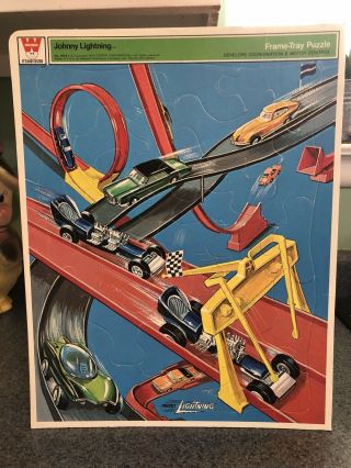 1970 Whitman Johnny Lightning Topper Frame - Tray Puzzle No.  4525 Rare Large
