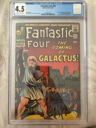 Fantastic Four 48 Cgc 4.  5 1st App Of Silver Surfer And Galactus (cameo)
