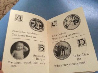 Vintag Advertising Book 1928 Detroit Automobile Club Safety Rhymes Childrens ABC 3
