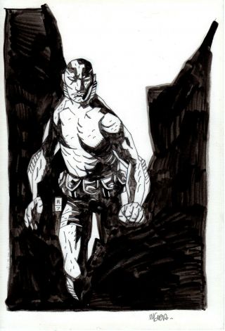 Abe Sapien Inked Drawing By Mike Mignola Published Signed Hellboy