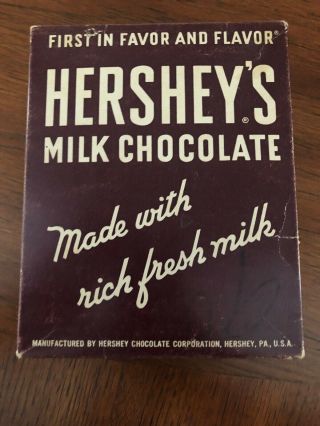 Vintage Hershey Chocolate Bar Box Candy/advertising/item 104 24 Bars Empty