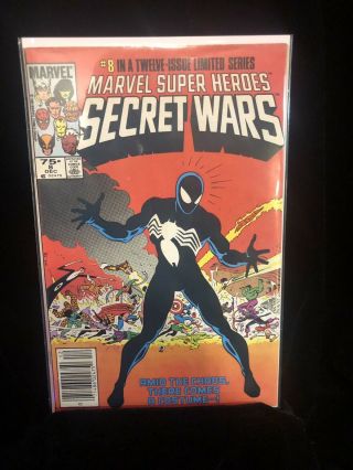 Marvel Superheroes Secret Wars 8 1st App Black Suit Marvel Comics Key Issue