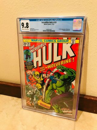 Incredible Hulk 181 Cgc 9.  8 Nm/mt Mega Key First Wolverine