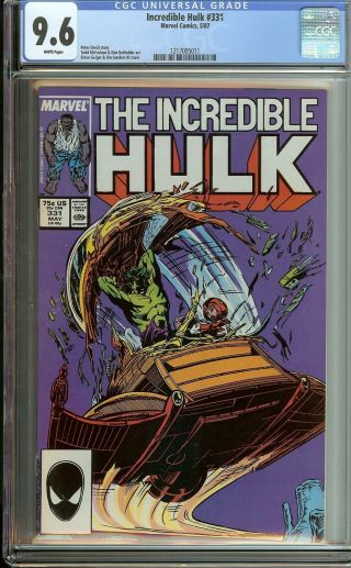 Incredible Hulk 331 Cgc 9.  6 Marvel Comic Grey Hulk Mcfarlane