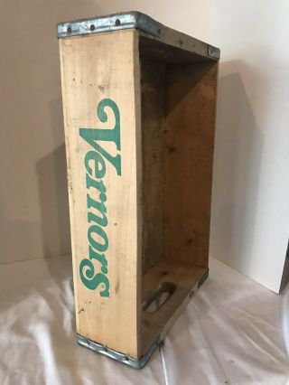 Vernors Ginger Ale Wooden Soda Crate Detroit Michigan