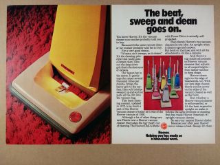 1972 Hoover Vacuum Cleaners 9 Models Photo Vintage Print Ad