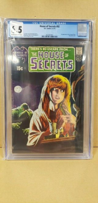 House Of Secrets 92 Cgc 6.  5,  1st App Swamp Thing,  Bernie Wrightson (dc Comics)