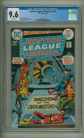 Justice League Of America 118 (cgc 9.  6) White Pages; Dc Comics; 1975 (c 24217)