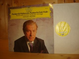 Bach Partitas 2 & 3 For Solo Violin Nathan Milstein Dgg Lp 2530730 Nm Like
