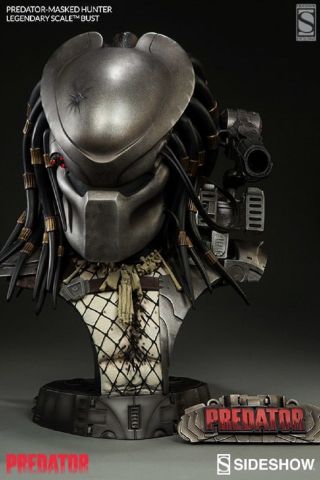 Sideshow Exclusive Predator Masked Hunter Legendary Scale Bust Statue Alien Avp