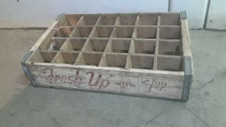 Vintage Wood 7 - Up Wooden Soda Crate 7up