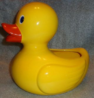 Cute Rubber Duckie Planter - Great Baby Shower Gift Or For Bathroom Decoration