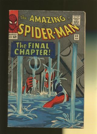 Spider - Man 33 Vg,  4.  5 1 Book Final Chapter By Stan Lee & Steve Ditko
