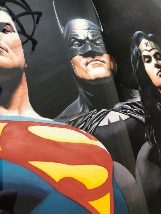 Justice League SEVEN Fine Art Lithograph SIGNED Alex Ross Batman DC 48” 11
