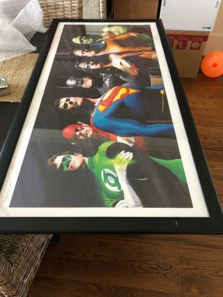 Justice League SEVEN Fine Art Lithograph SIGNED Alex Ross Batman DC 48” 12