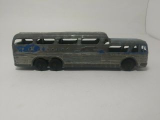 Vintage Tootsie Toys Greyhound Scenicruiser Diecast Bus
