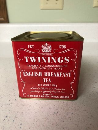 Vintage Twining English Breakfast Tea Tin 250 G