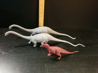 Vintage Invicta British Museum Natural History Diplodocus X 2,  T - Rex Toy Dinos