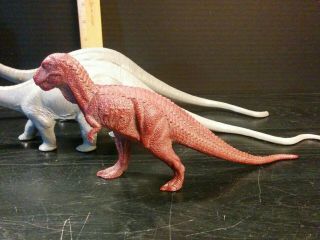 Vintage Invicta British Museum Natural History Diplodocus x 2,  T - Rex Toy Dinos 3