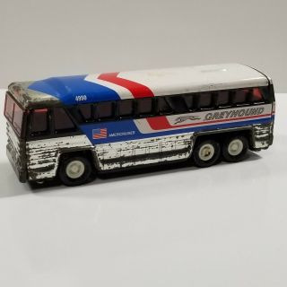 Vintage 1979 Buddy L.  Corp Greyhound Bus Americruiser Tin Toy Japan
