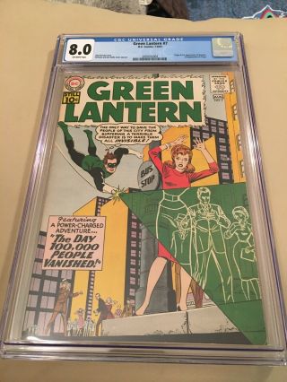 Green Lantern 7 Cgc 8.  0 Off - White Pages 1st Appearance Of Sinestro