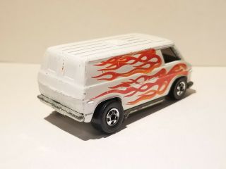 1974 Hot Wheels Chevy Van White With Red Flames 3