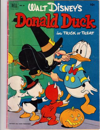 Donald Duck 26 - Good,  (dell - 1952) Carl Barks " Trick Or Treat "
