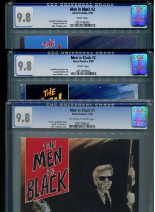 Men In Black 1,  2,  3 Cgc 9.  8 (1990) 1st First Appearance Complete Set Highest