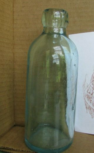 Vintage Aqua Blob Top bottle - E.  H.  WHITAKER - FRANKFORT,  IND.  (13) 5