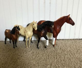 Assorted Vintage Breyer Model Horses: Includes " Lady Phase " And 3 Unknown Models
