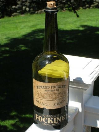 Ca.  1900 - Base Embossed Labeled Holland Wine Bottle