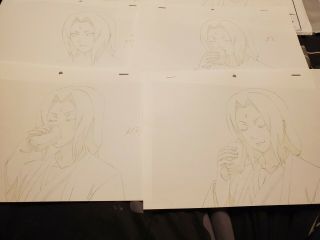 Naruto Japanese Anime Production Genga set Tsunade (Not Cel) 10 pages 2