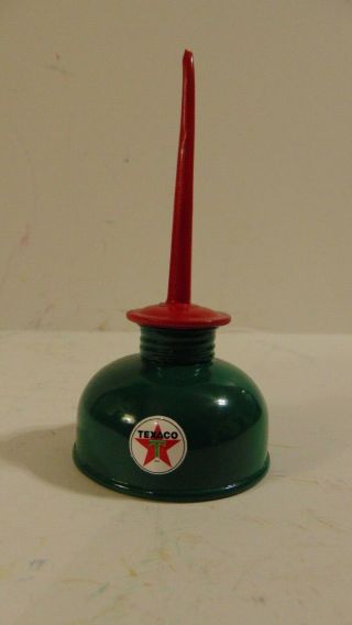 Texaco Vintage Miniature Pump Oil Can Gasoline Station Gas Spout Mini Motor