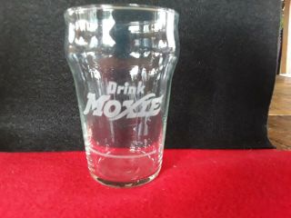 Vintage " Moxie " Soda Fountain Service Glass