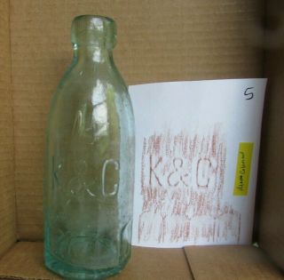 Vintage Agua Blob Top K & C - Klee & Coleman Bottle (5)