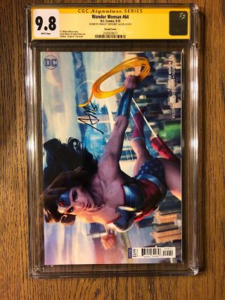 Wonder Woman 64 Cgc 9.  8 Ss Signed Artgerm Stanley Lau