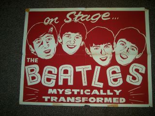 Beatles Poster - Rare - I Have Never Seen One Like It Offered - 22 " X 27 "