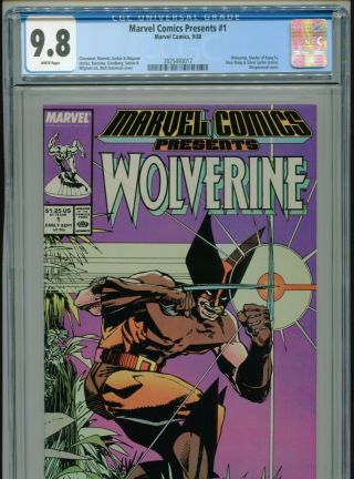 1988 Marvel Comics Presents 1 Wolverine Silver Surfer Cgc 9.  8 White Box15