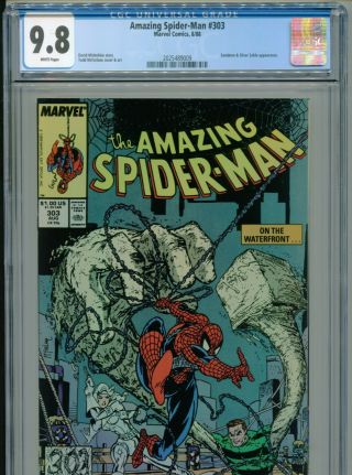 1988 Marvel Spider - Man 303 Todd Mcfarlane Sandman Cgc 9.  8 White Box1