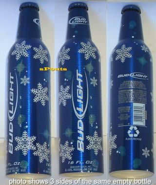Let It Snow Ski Bud Light 2006 Snowflake - Ice Aluminum Beer Bottle - Can Budweiser