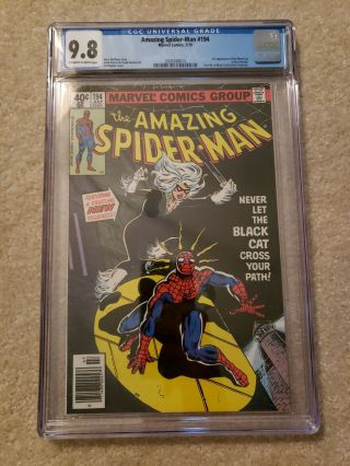 Spider - Man 194 Cgc 9.  8,  Perfect Case Marvel Comics,  1st Black Cat