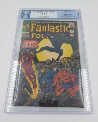 Marvel Comics 7/66 Fantastic Four 52 Pgx Vf 8.  0 1st Appearance Of Black Panther