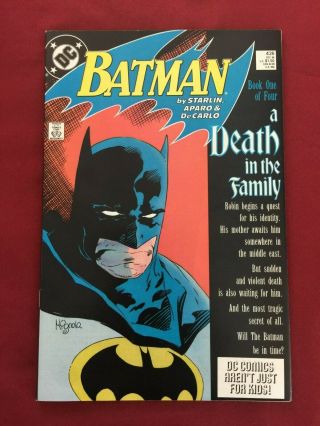Batman 426 - Death In The Family - Key Issue - 1st Print - Grade