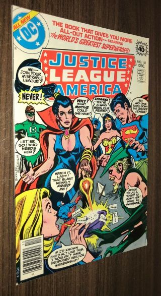 Justice League Of America 161 - - Dec 1978 - - Zatanna Cover - - Vf/nm Or Better