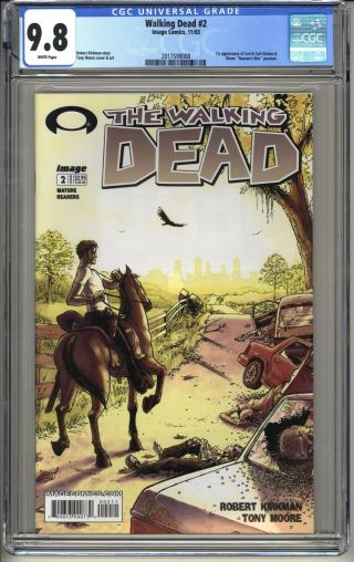 Walking Dead 2 Cgc 9.  8 Wp Image 2003 1st Print Kirkman (slight Cgc Crack)