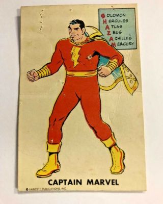 Captain Marvel 1946 Club Membership Shazam Fawcett Comic Hero