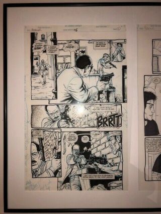 Preacher Comic Art Steve Dillon—2 Pages Framed,  Garth Ennis,  DC Vertigo 3