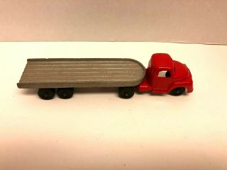 Vintage Slik - Toys Tractor And Flatbed Trailer - Tractor Cleaned And Repainted