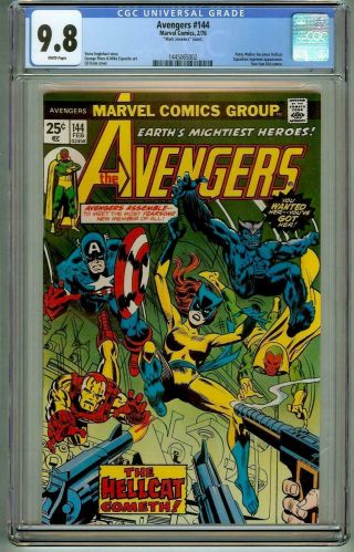 Avengers 144 Cgc 9.  8 White Pages Hellcat Mark Jewelers Variant 1976