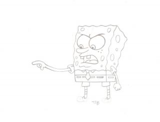 Spongebob Squarepants Production Key Cel Drawing Nickelodeon 913
